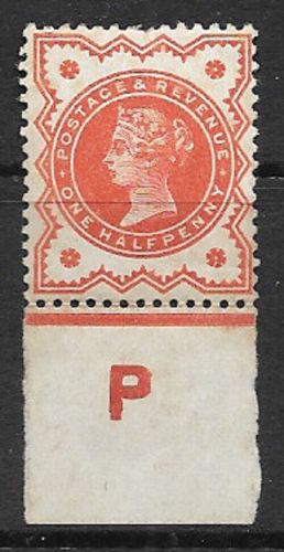 ½d Vermillion control P imperf single UNMOUNTED MINT