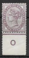 Sg 172 1d lilac control O perf single UNMOUNTED MINT