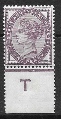 Sg 172 1d lilac control T perf Single MOUNTED MINT