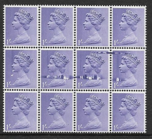 1d Pre-decimal Machin with superb printing flaw UNMOUNTED MINT MNH