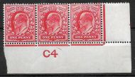 M5(3) 1d Scarlet Control C4 Perf type V1 plate 71 scarce UNMOUNTED MINT