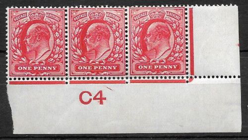 M5(3) 1d Scarlet Control C4 Perf type V1 plate 71 scarce UNMOUNTED MINT