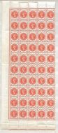 ½d Vermilion - large block of 50 stamps UNMOUNTED MINT