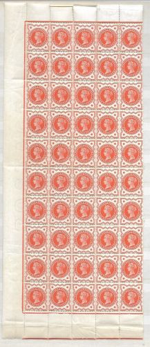 ½d Vermilion - large block of 50 stamps UNMOUNTED MINT