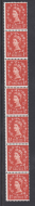 S5h Wilding variety strip of 6 djoined to shamrock UNMOUNTED MINT