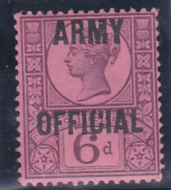 sgO45 6d Purple Rose ARMY OFFICIAL overprint UNMOUNTED MINT MNH ( See desc)