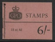 Q22p 6 - March 1967 GPO Wilding booklet - complete UNMOUNTED MINT