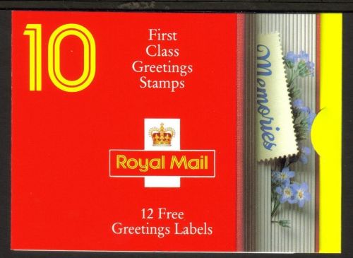 KX4 1992 Memories Greetings 10 x 1st with Labels UNMOUNTED MINT - Cyl B1A-B1F