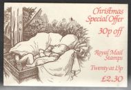 GB Folded Booklet FX7 1984 Chirstmas Folded booklet Complete - cyl B2A-B2E