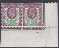 Sg 288 Spec M10(4) 1½d Dull Red Purple  Green Somerset House UNMOUNTED MINT