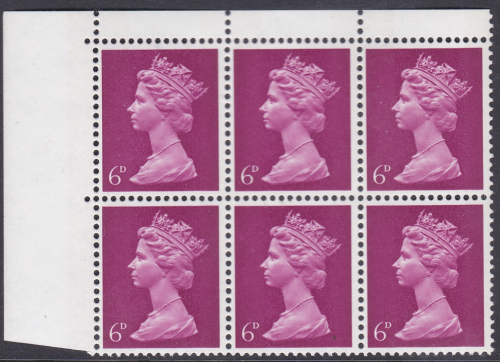 U18d 6d Pre-decimal Machin Didaem flaw cyl 3 dot R2 4 shade 2 UNMOUNTED MINT MNH