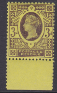 Sg203 3d K32(2) Deep purple   yellow Jubilee 1st setting Bottom margin U M