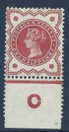 ½d Vermilion Jubilee control Rare C for O perf single MOUNTED MINT