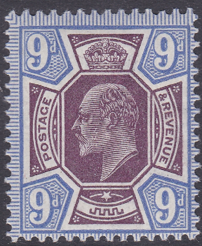 sg306a m41(2)  9d deep dull red prple + deep blue Somerset House UNMOUNTED MINT