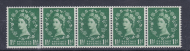 Sg 517a variety 1½d Wilding Tudor s ways wmk daffodil flaw UNMOUNTED MINT