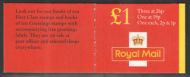 GB FH41b £1 Folded booklet 3x26p 1x20p 2x1p complete - Cylinder Q9Q9Q9Q9Q9Q9