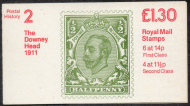FL2b 1981 Postal History book No.2 - Downey head Folded Booklet - Good perfs