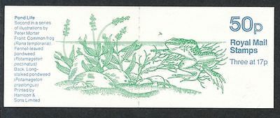 FB33a 1985 Common Frog (pond life) Star 50p Folded Booklet Cyl B25
