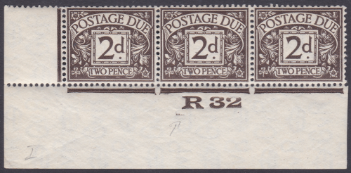 D13 2d Block Cypher Postage due  Control R32 Imperf UNMOUNTED MINT