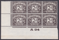 D13 2d Royal Cypher Postage due Control A24 Imperf Control MOUNTED MINT