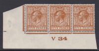 Spec N40(3) 5d Reddish Brown Block Cypher Control V34 imperf UNMOUNTED MINT