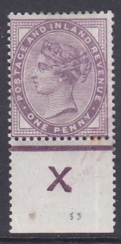 1d lilac control X perf single MOUNTED MINT