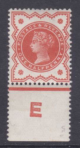 ½d Vermilion Jubilee control  E perf single MOUNTED MINT