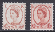 4½d Wilding M c cream Very Dry Print UNMOUNTED MINT
