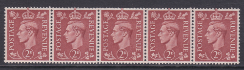 Sg 506g 2d GVI Retouch to rose crown and thistle UNMOUNTED MINT