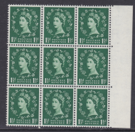 Sg 542d 1½d Wilding Edward Crown Extra dot under d at left  UNMOUNTED MINT