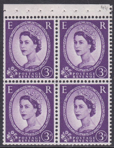 SB94ab Wilding booklet pane Break in Bottom Ribbon R1 2 UNMOUNTED MNT MNH