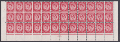 2½d Wilding variety - Double perforations Flaw UNMOUNTED MINT MNH