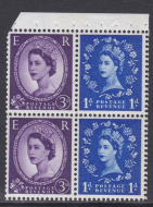 SB51 Wilding booklet pane perf type I(½v) With Thistle flaw  UNMOUNTED MNT