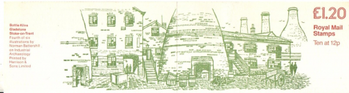 FJ3a 1980 Bottle Kilns - Folded Booklet good perfs - Marginal Value inscription