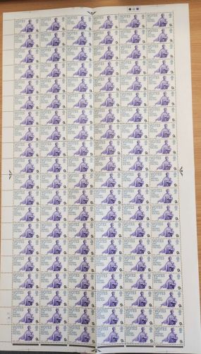 Sg768 1968 Anniversaries 9d Cylinder 1A1B1C No Dot Full sheet Unmounted Mint