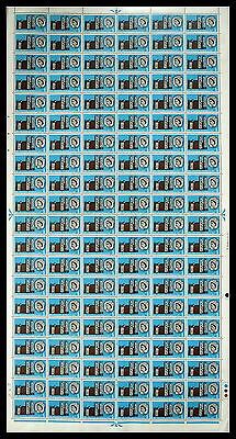 1966 Westminster Abbey (ORD) 3d Complete Sheet - w  flaw - UNMOUNTED MINT MNH