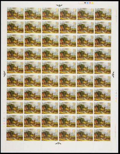 1968 1 9 Paintings complete full sheet No dot UNMOUNTED MINT