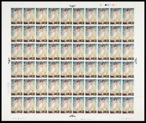 1968 1 - Paintings complete full sheet dot UNMOUNTED MINT