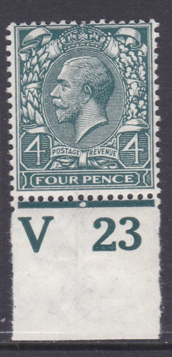 N23(3) 4d Deep Grey Green Royal Cypher control V23 Imperf single UNMOUNTED MINT