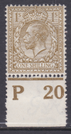 N32(9) 1 - Olive Brown Royal Cypher control P20 Perf MOUNTED MINT