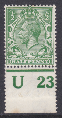 ½d Royal Cypher Control U23 perf MOUNTED MINT