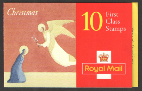 LX10 1996 Christmas Barcode Booklet 10 x 1st - No Cylinder