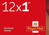 LX64 2021 Christmas Booklet 12 x 1st class stamps - Cylinder W1W1W1W1