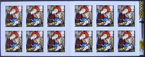 LX62 2020 Christmas Booklet 12 x 1st  class stamps - Cylinder W1W1W1W1