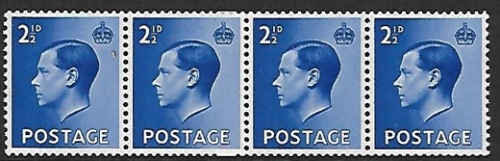 2½d Edward VIII Horizontal Coil join UNMOUNTED MINT Very Scarce