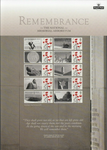 CS-12 2010 Remembrance Smiler Sheet UNMOUNTED MINT