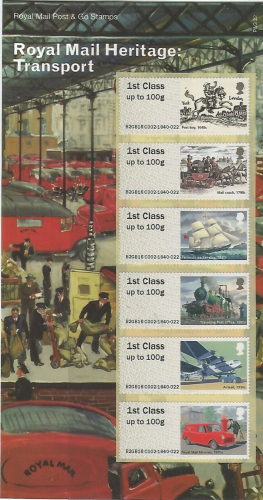 2016 Royal mail heritage: transport post & Go P&G 22 UNMOUNTED MINT