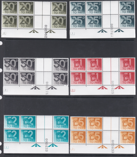 D90-101 1982 gutter cylinder blocks of 6 set UNMOUNTED MINT