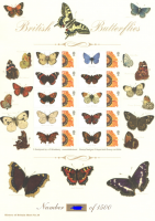 BC-138 History of Britain 18 2008 British butterflies no.496 sheet U M