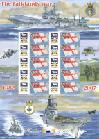 BC-104 History of Britain 8 2007 Falklands war no. 285 sheet U M